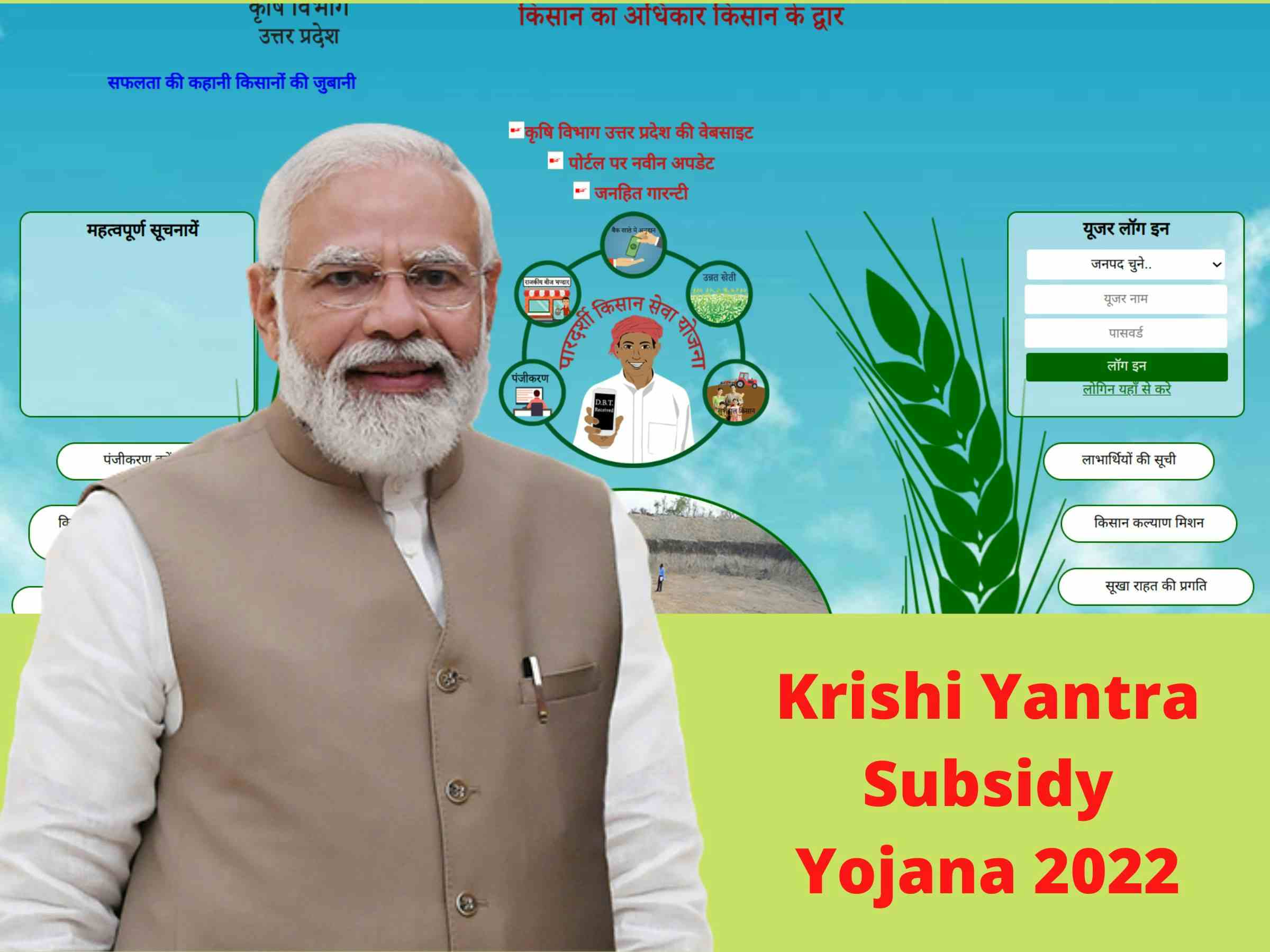 Krishi Yantra Subsidy Yojana 2022 - Krishi Yantra Subsidy Yojana Rajasthan - Krishi Yantra Subsidy Yojana UP